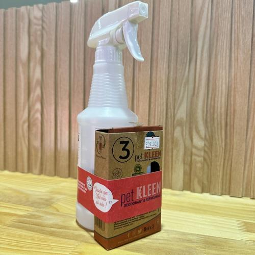 Bộ Vi Sinh Khử Mùi Thú Cưng PET KLEEN (Chai Xịt + 1 Hộp 3 Ống)